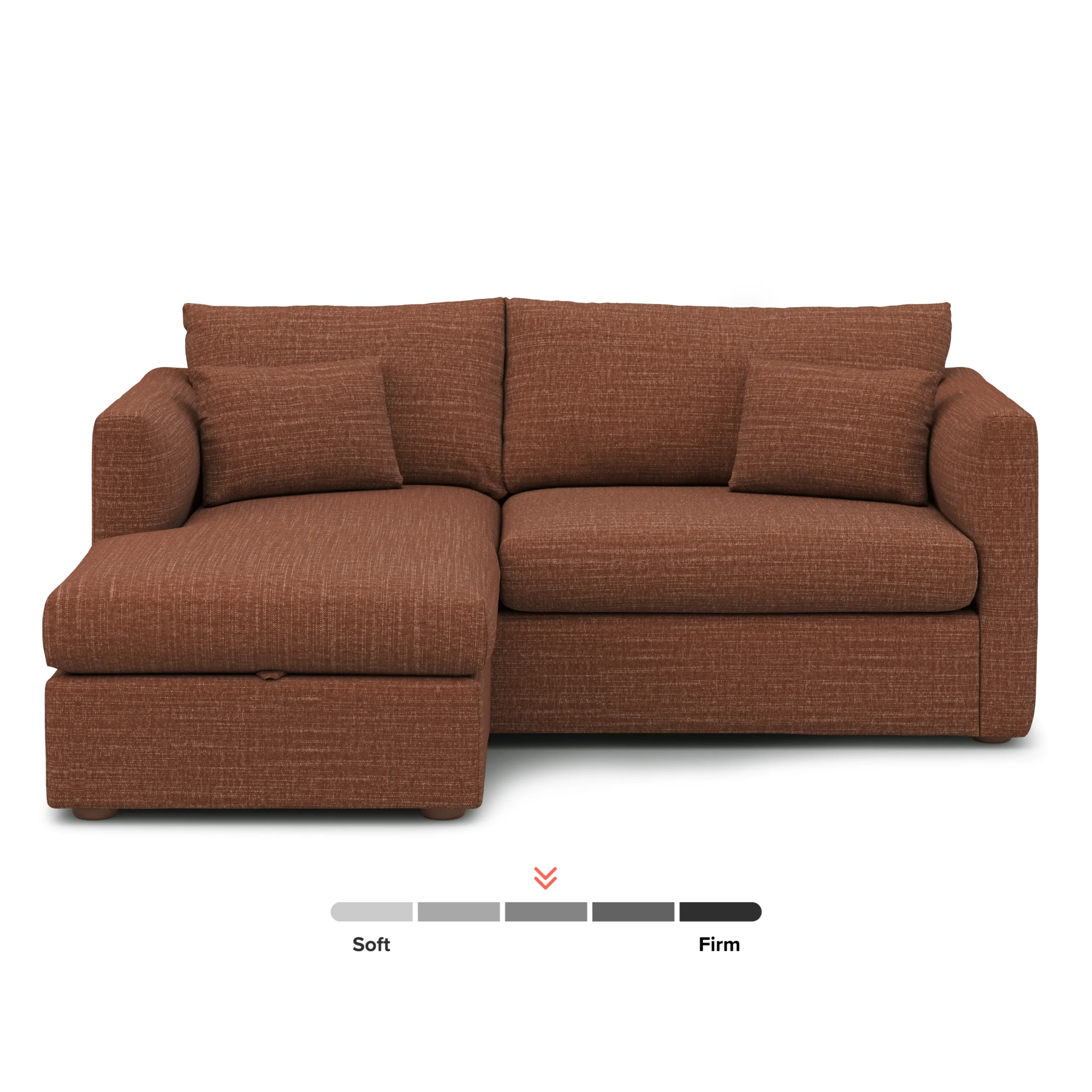 Marina 80_ Reversible Storage Sectional - Napa Rust - Image 4
