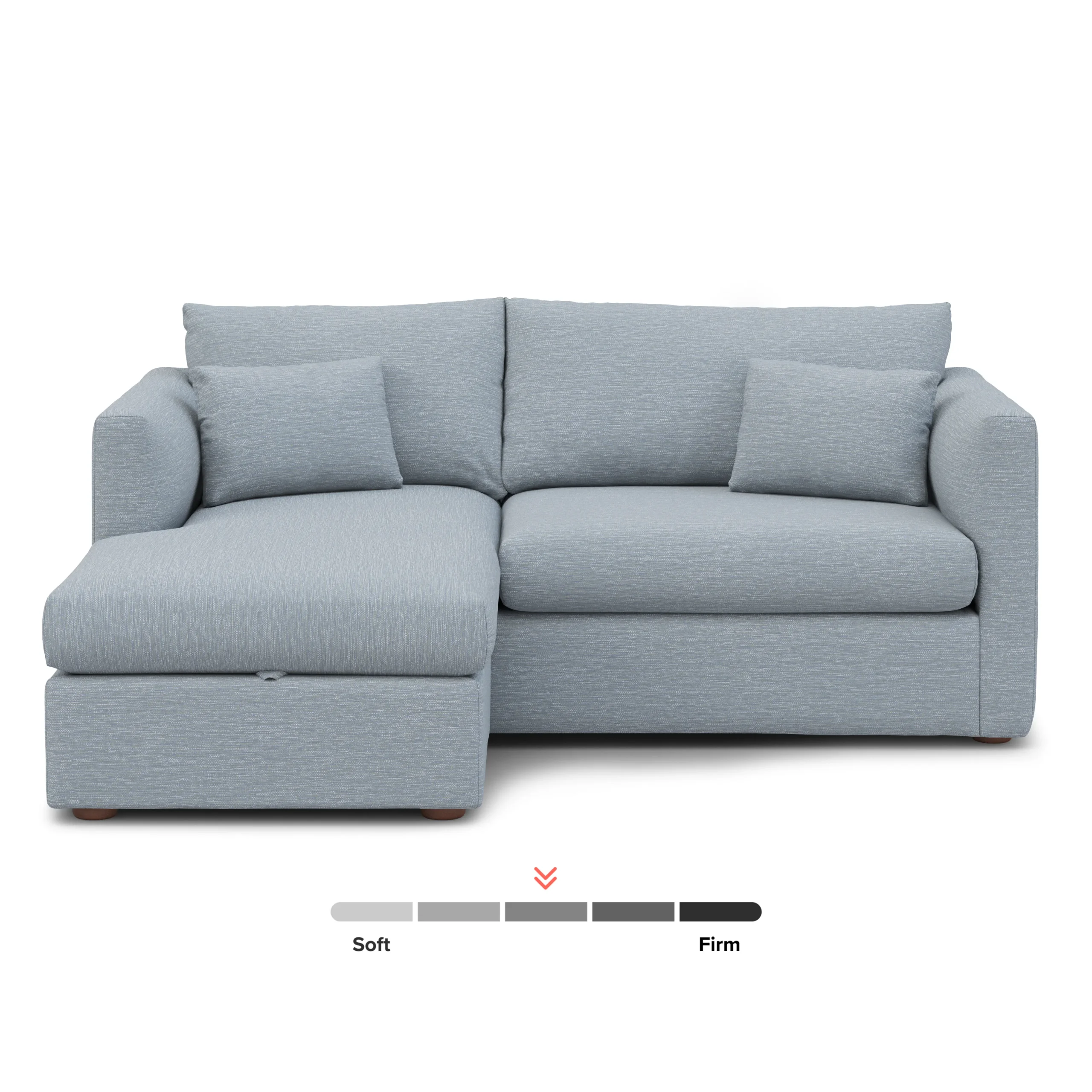 Marina 80_ Reversible Storage Sectional - Silver Light Blue - Image 4