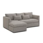 Marina 90_ Reversible Storage Sectional - Hestia Gray