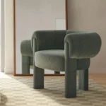 Everse 33.5_ Velvet Lounge Chair - Melange Green