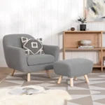 Gabriola 34_ Lounge Chair - Dover Gray Bouclé