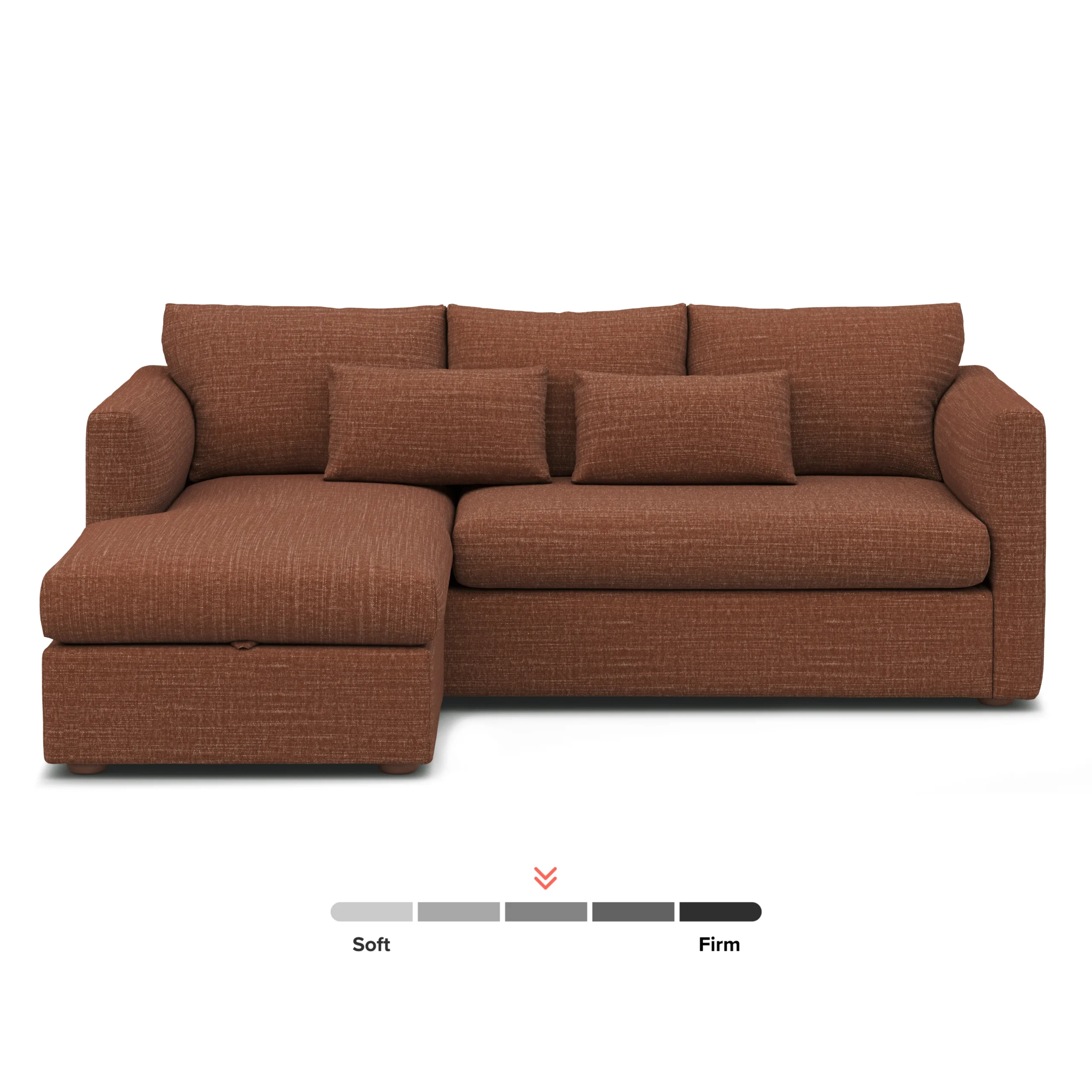 Marina 90_ Reversible Storage Sectional - Napa Rust - Image 4
