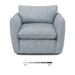 Leigh 42_ Lounge Chair - Silver Light Blue