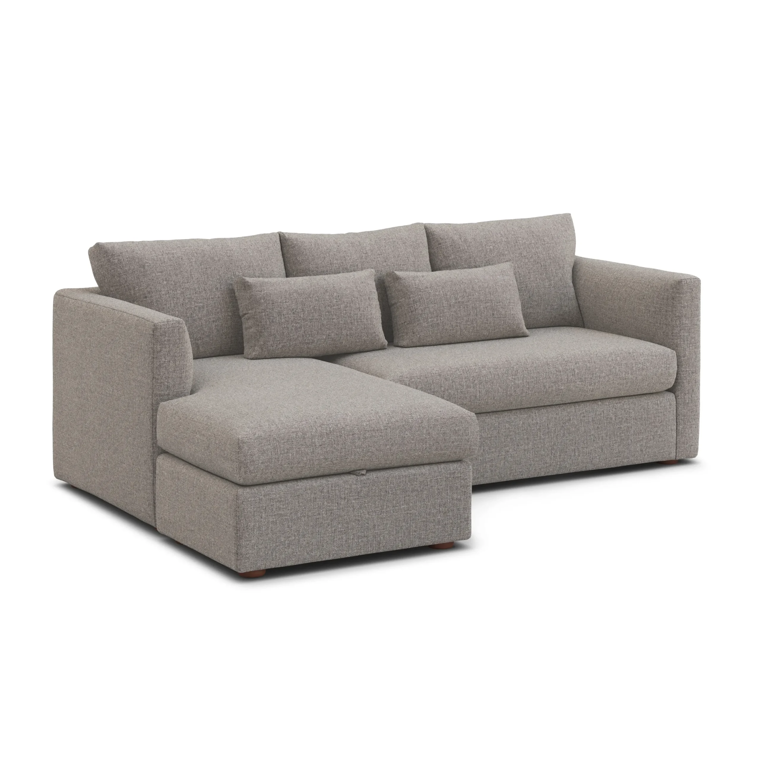 Marina 90_ Reversible Storage Sleeper Sectional- Hestia Gray - Image 4