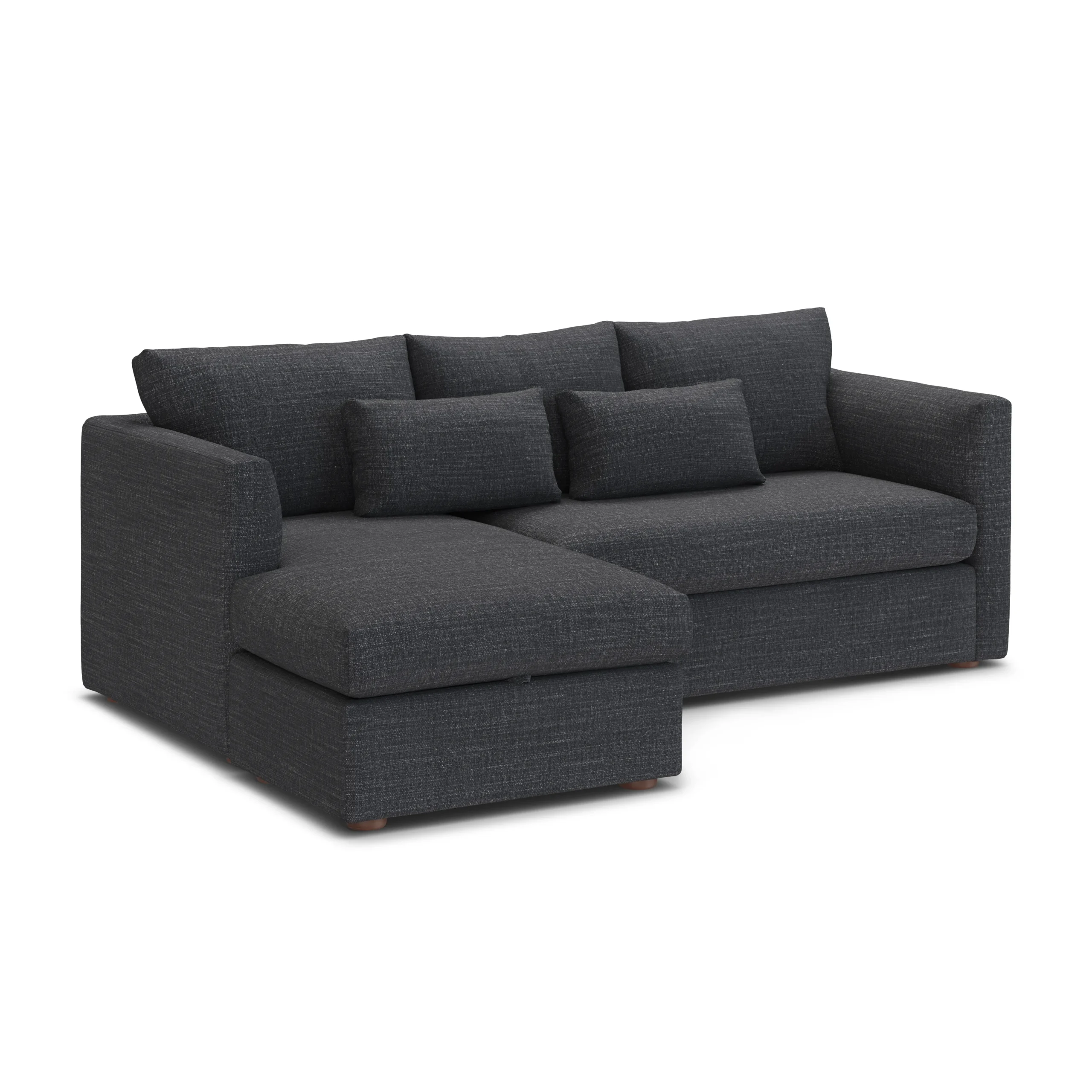 Marina 90_ Reversible Storage Sleeper Sectional - Napa Charcoal - Image 4