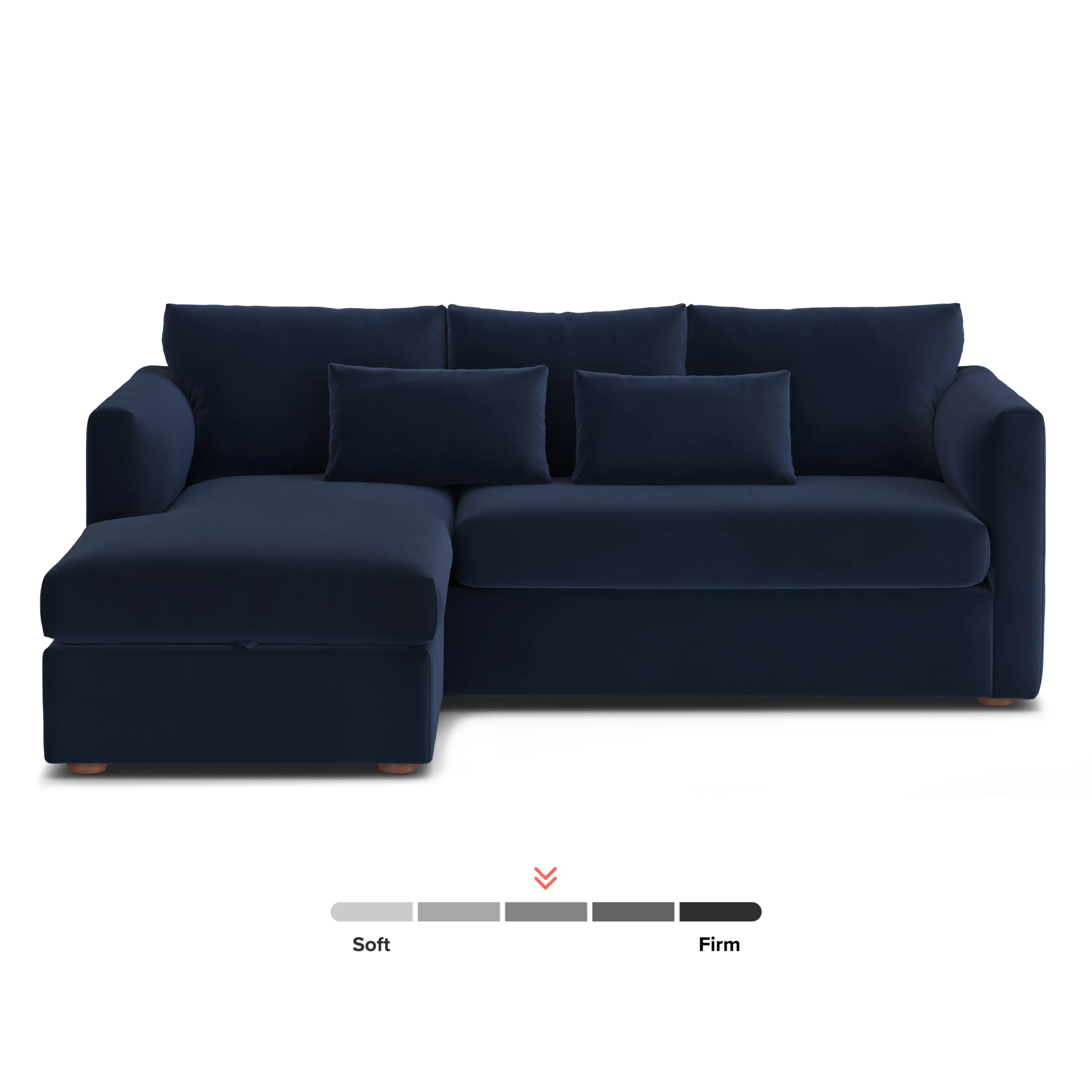 Marina 90_ Velvet Reversible Storage Sectional - Hale Ink - Image 4