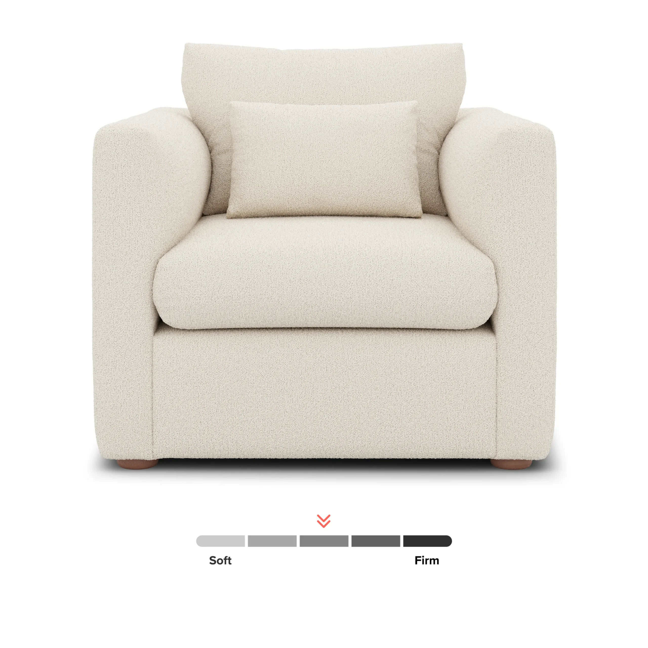 Marina 38_ Lounge Chair - Ivory Wool Bouclé - Image 12