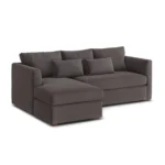 Marina 90_ Velvet Reversible Storage Sleeper Sectional - Hale Warm Gray