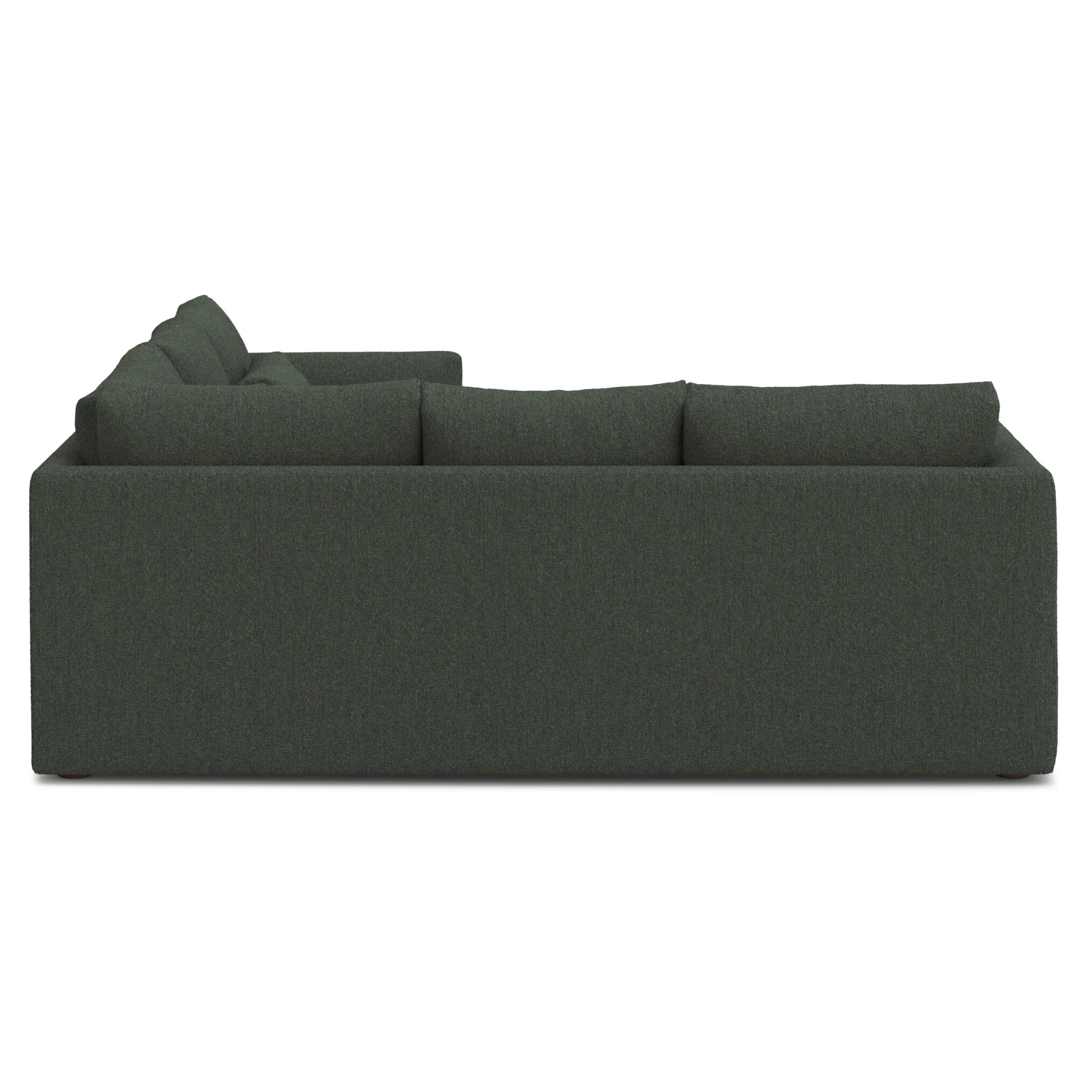 Marina 92_ Corner Sectional - Green Wool Bouclé - Image 4
