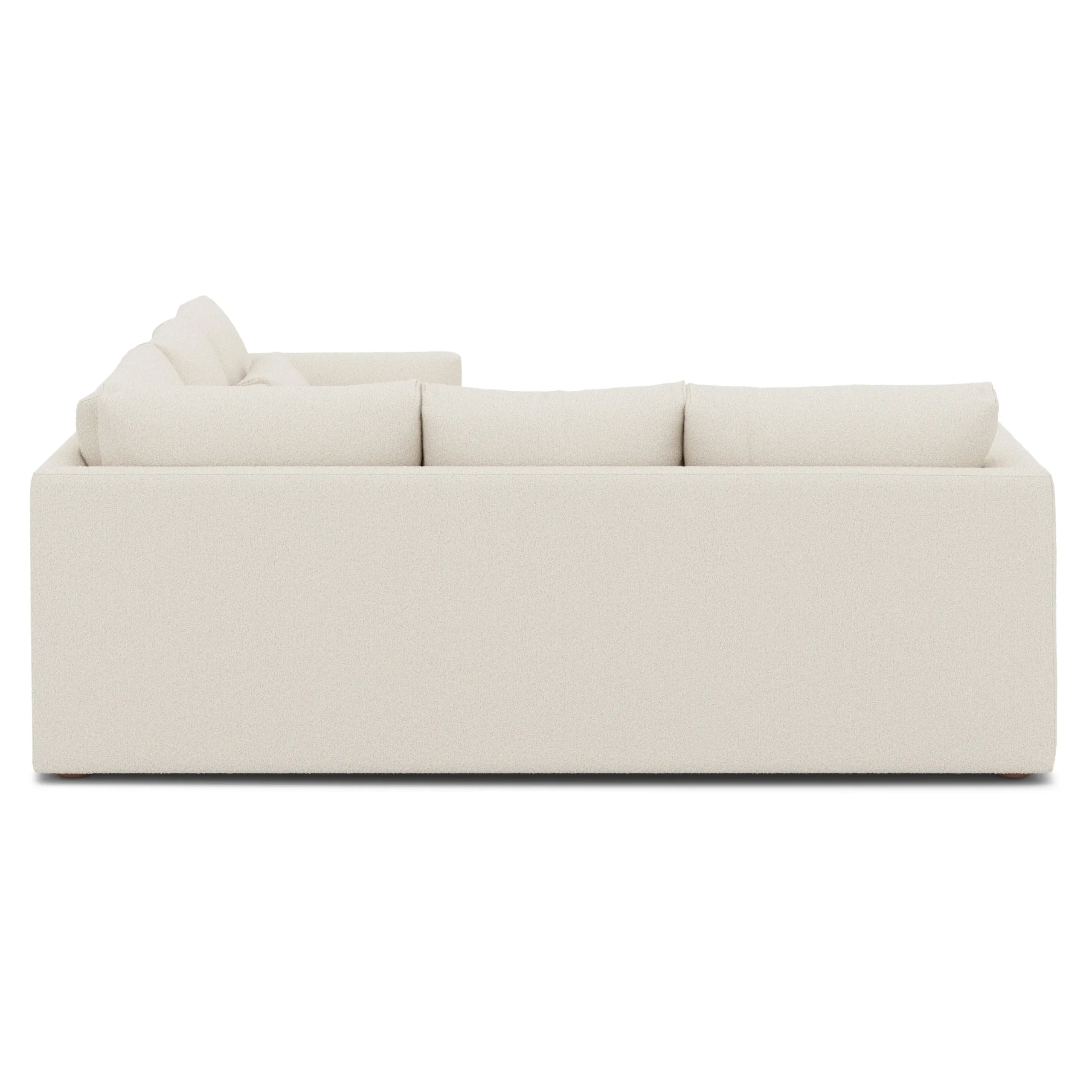 Marina 92_ Corner Sectional - Ivory Wool Bouclé - Image 4