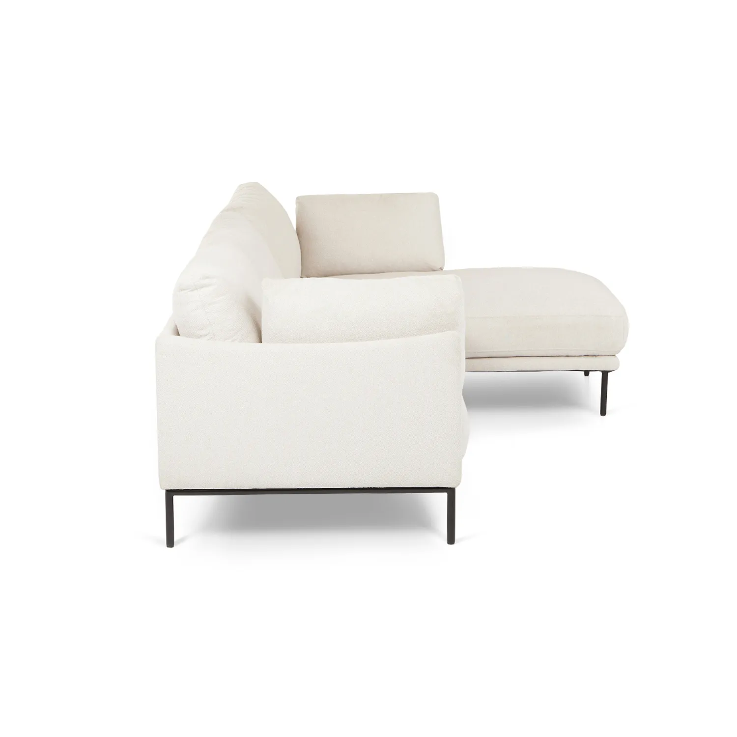 Olsen 110_ Left Sectional - Ratine Ivory - Image 4