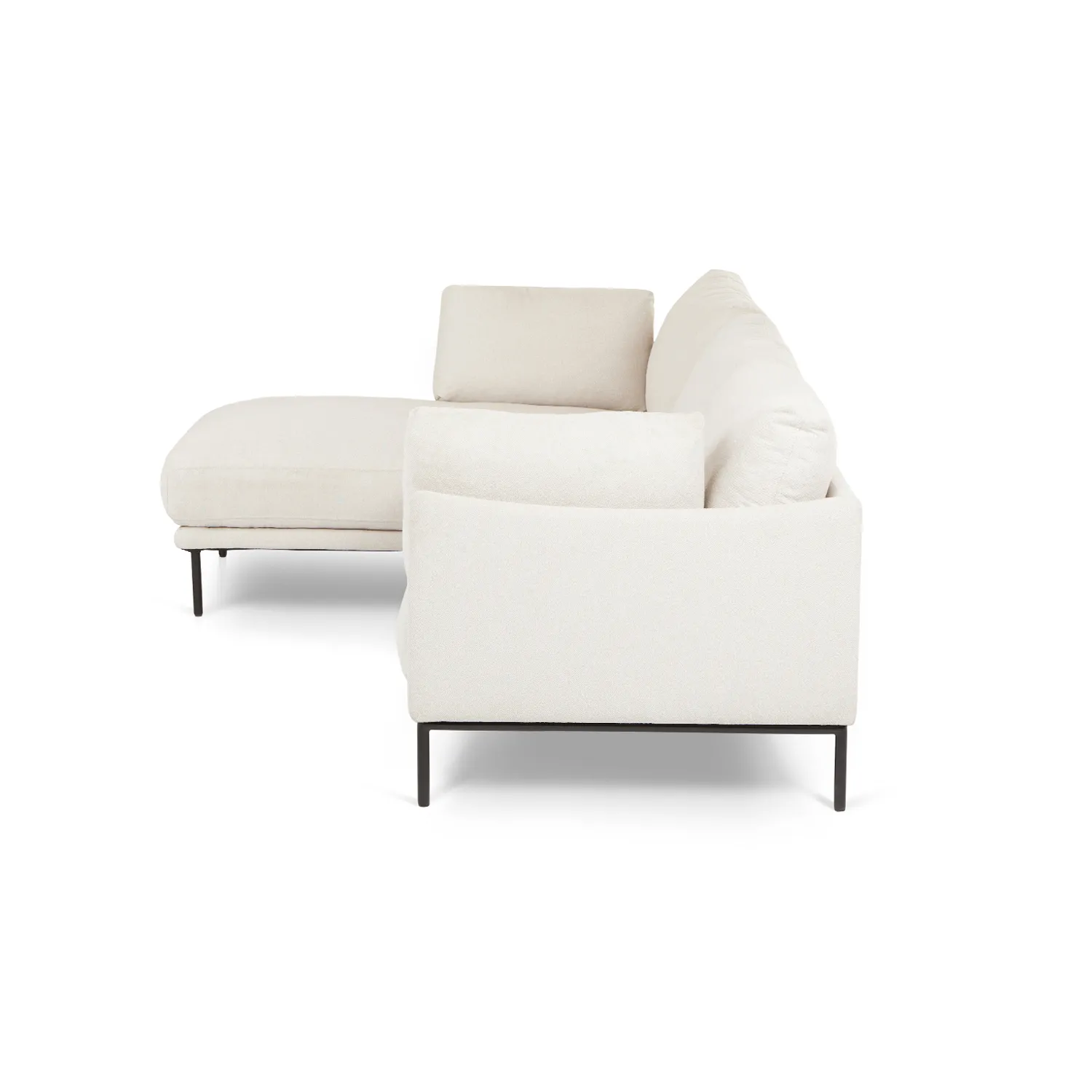 Olsen 110_ Right Sectional - Ratine Ivory - Image 4