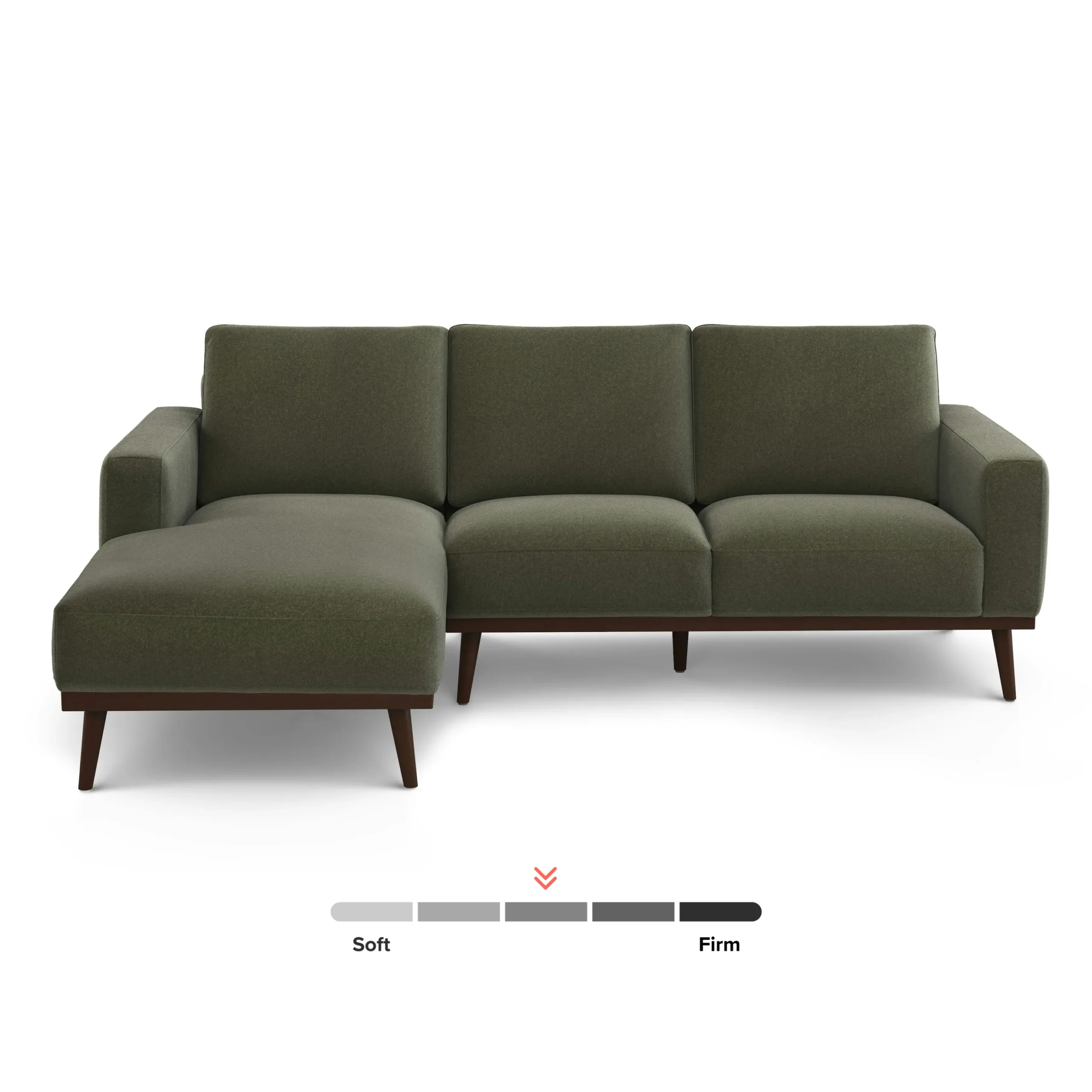 Rhett 93_ Left Chaise Sectional - Felted Green - Image 4