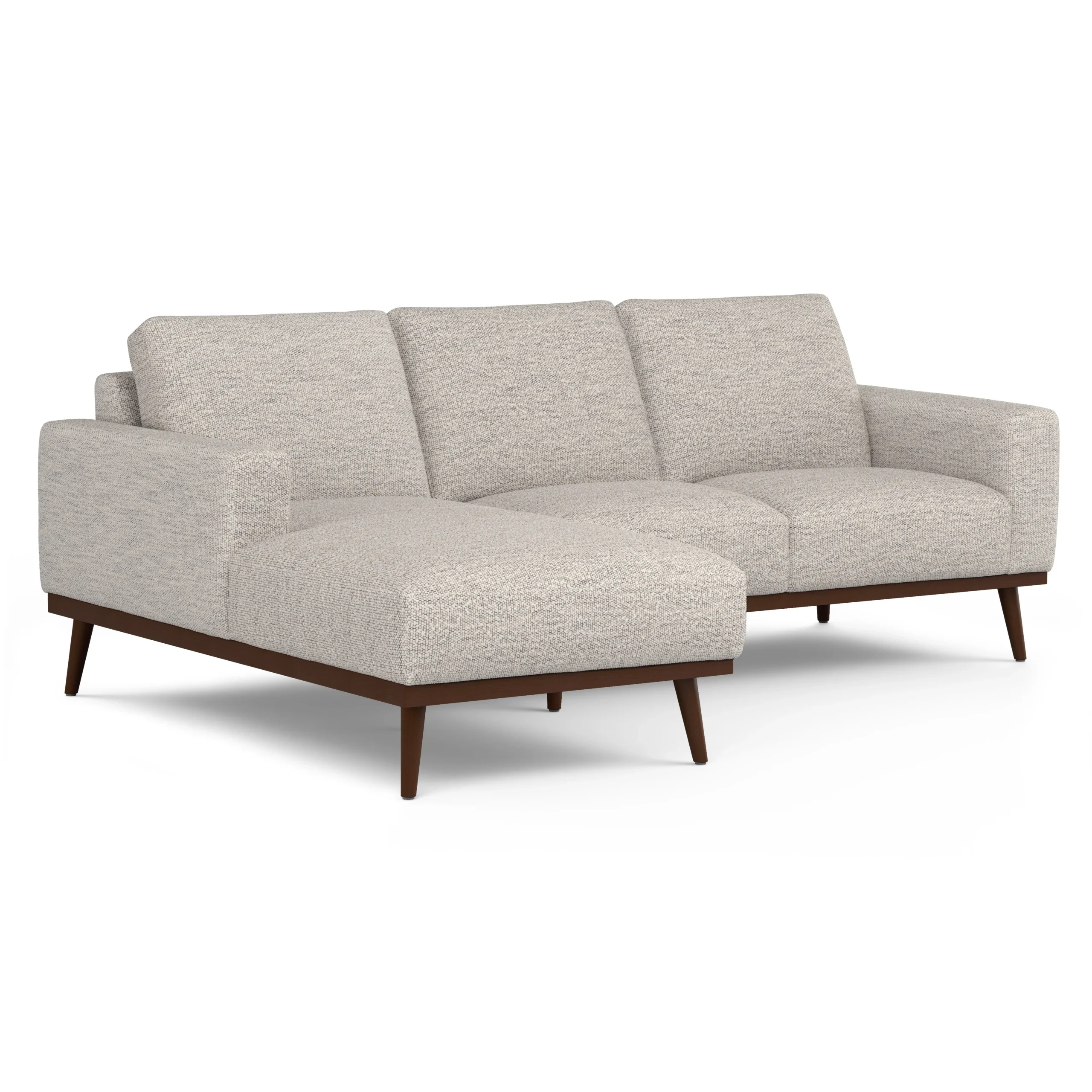 Rhett 93_ Left Chaise Sectional - Pepper Ivory - Image 4