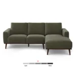 Rhett 93_ Right Chaise Sectional - Felted Green