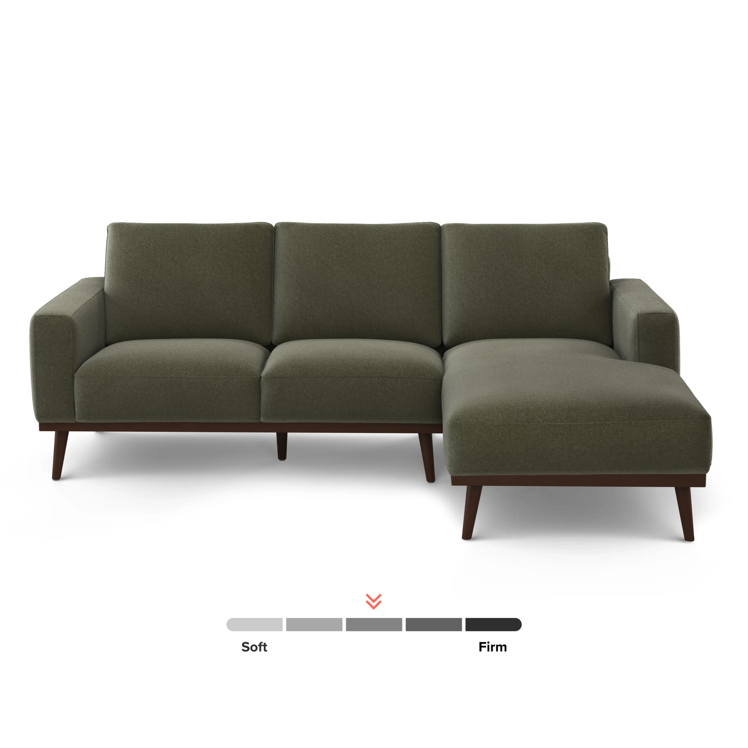 Rhett 93_ Right Chaise Sectional - Felted Green - Image 4