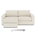 Riley 84_ Reversible Storage Sectional - Ivory Wool Bouclé