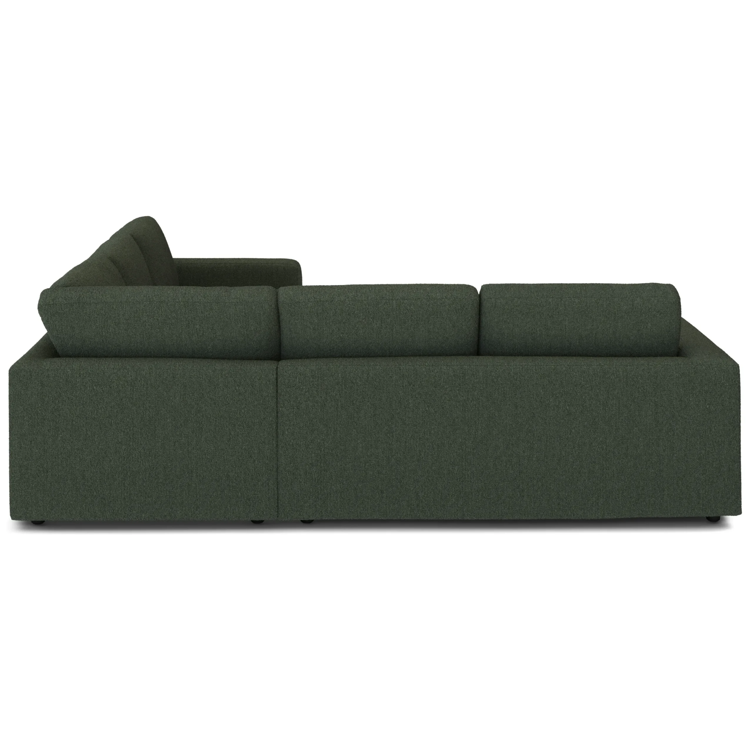 Riley 104_ Corner Sectional - Green Wool Bouclé - Image 4