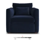Marina 38_ Velvet Lounge Chair - Hale Ink