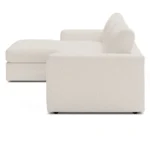 Riley 118.5_ Left Sectional - Ivory Wool Bouclé