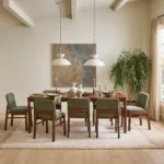Mikkel Dining Chair - Walnut and Algonquin Green