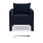Oren 29.5_ Velvet Lounge Chair - Hale Navy