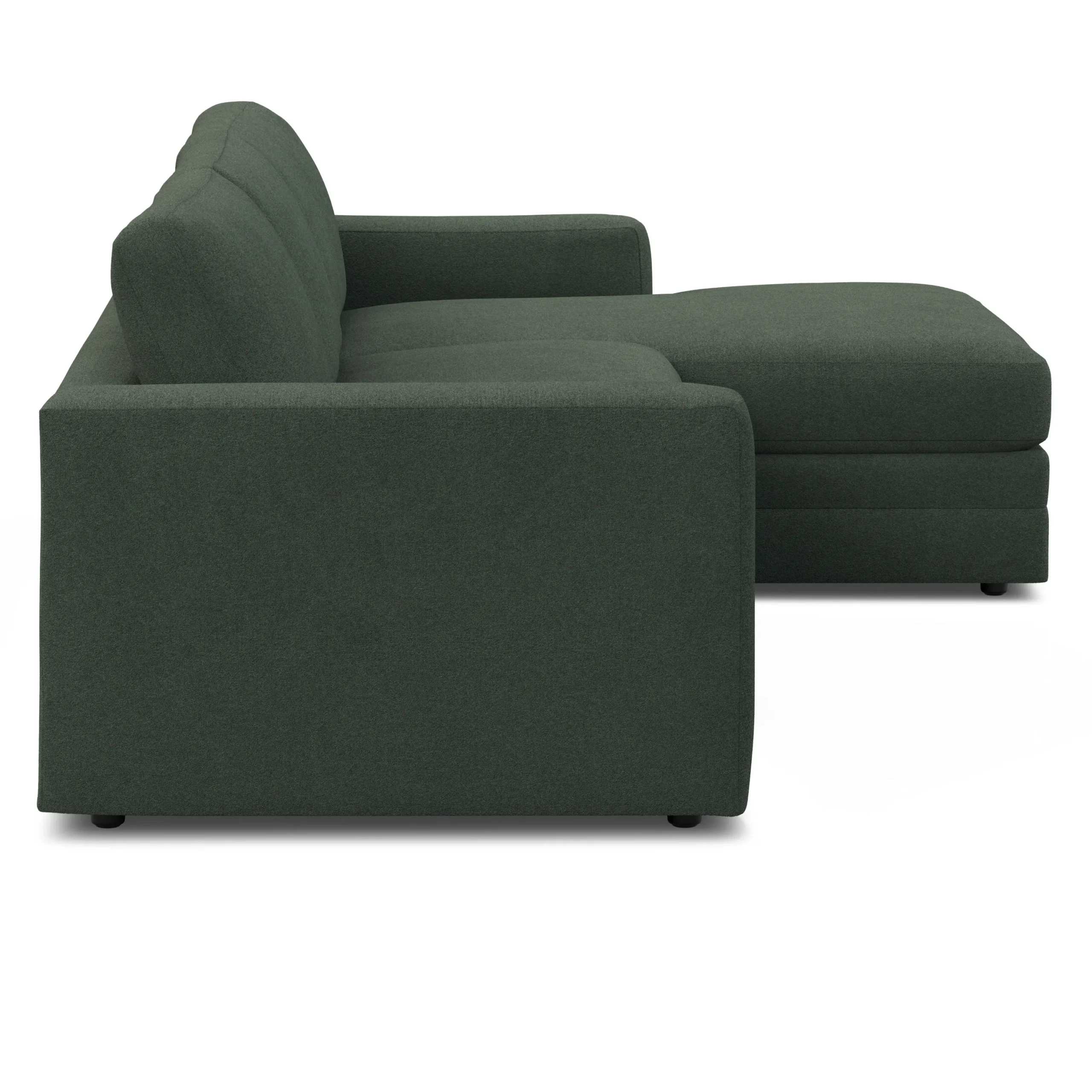 Riley 118.5_ Right Sectional - Green Wool Bouclé - Image 4