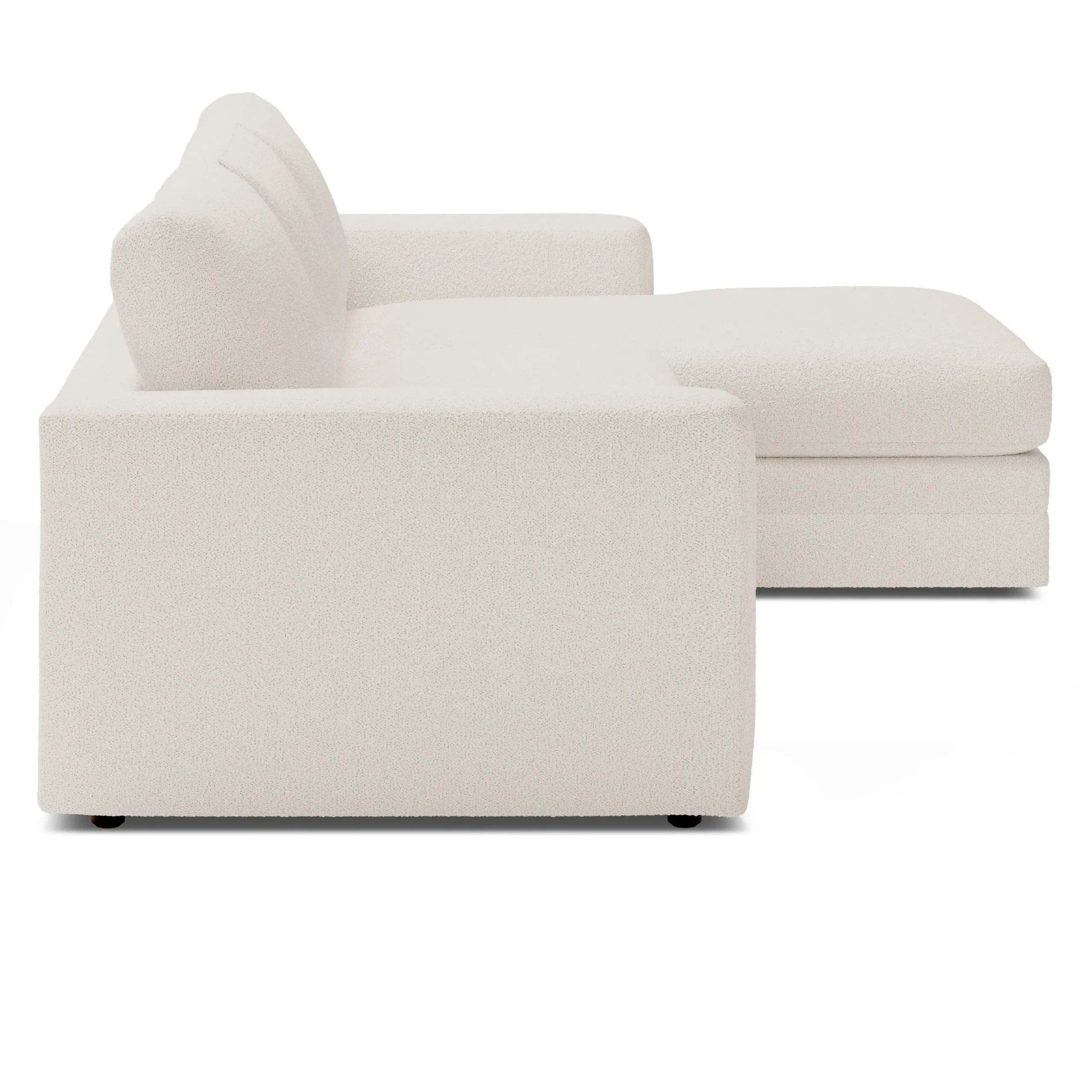 Riley 118.5_ Right Sectional - Ivory Wool Bouclé - Image 4