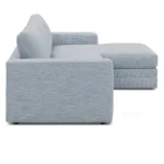 Riley 118.5_ Right Sectional - Silver Light Blue