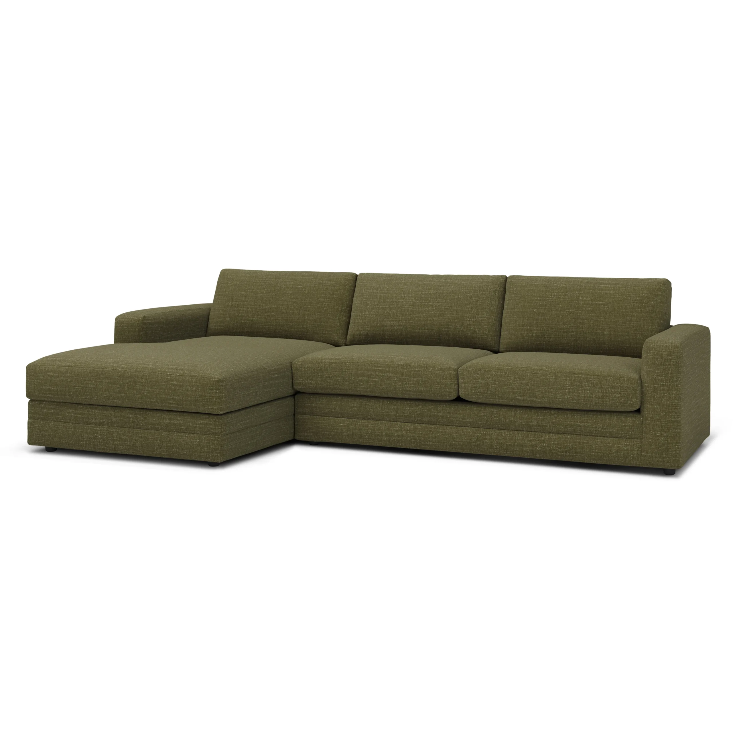 Riley 118_ Left Storage Sleeper Sectional - Napa Moss - Image 4