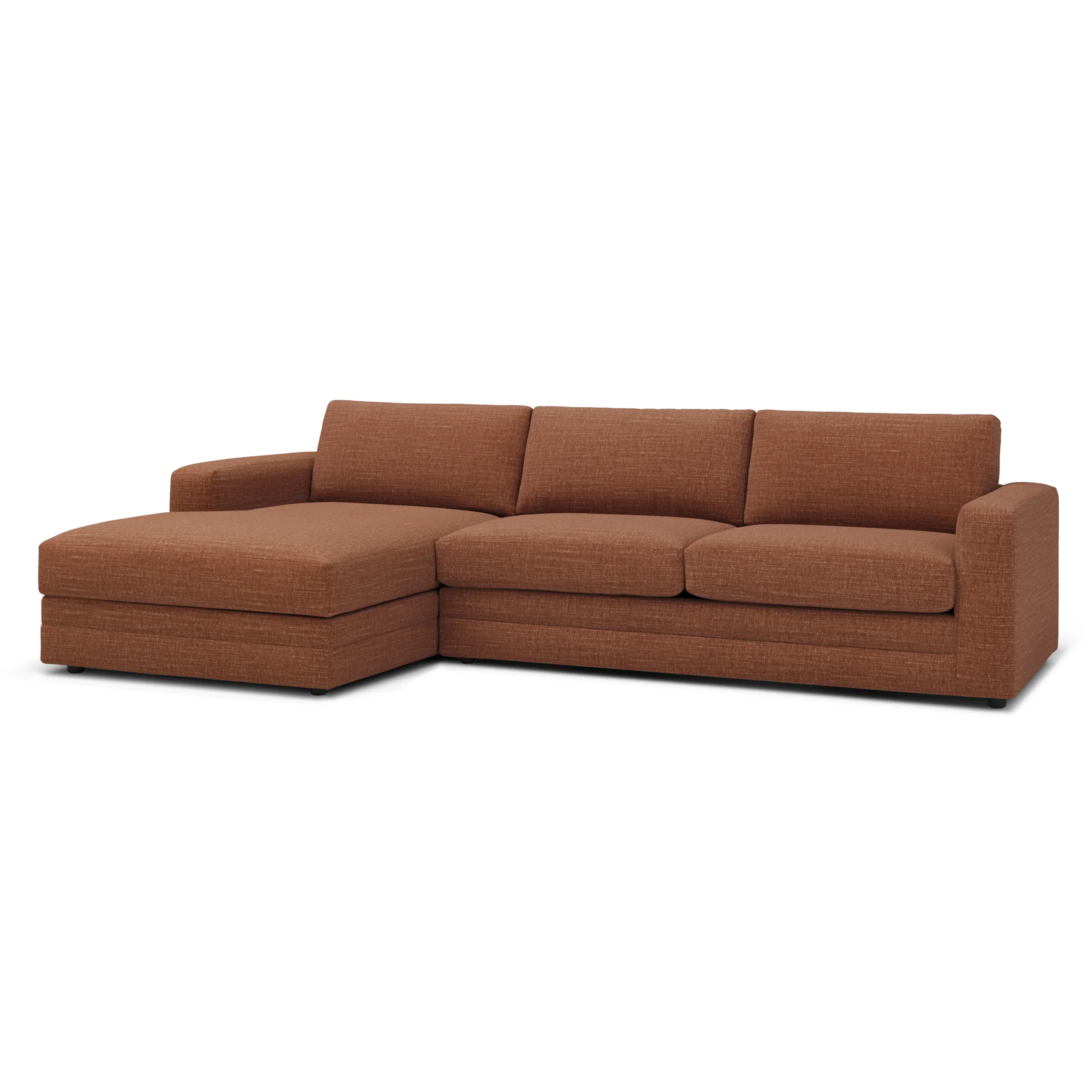Riley 118_ Left Storage Sleeper Sectional - Napa Rust - Image 4