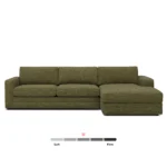 Riley 118_ Right Storage Sleeper Sectional - Napa Moss