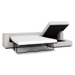 Riley 118_ Right Storage Sleeper Sectional - Napa White