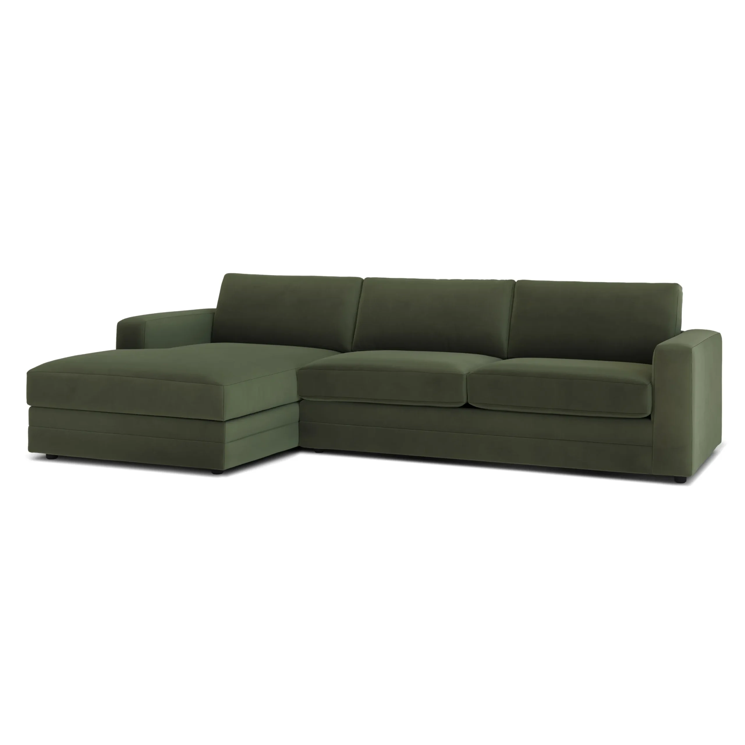 Riley 118_ Velvet Left Storage Sleeper Sectional - Hale Fir Green - Image 2