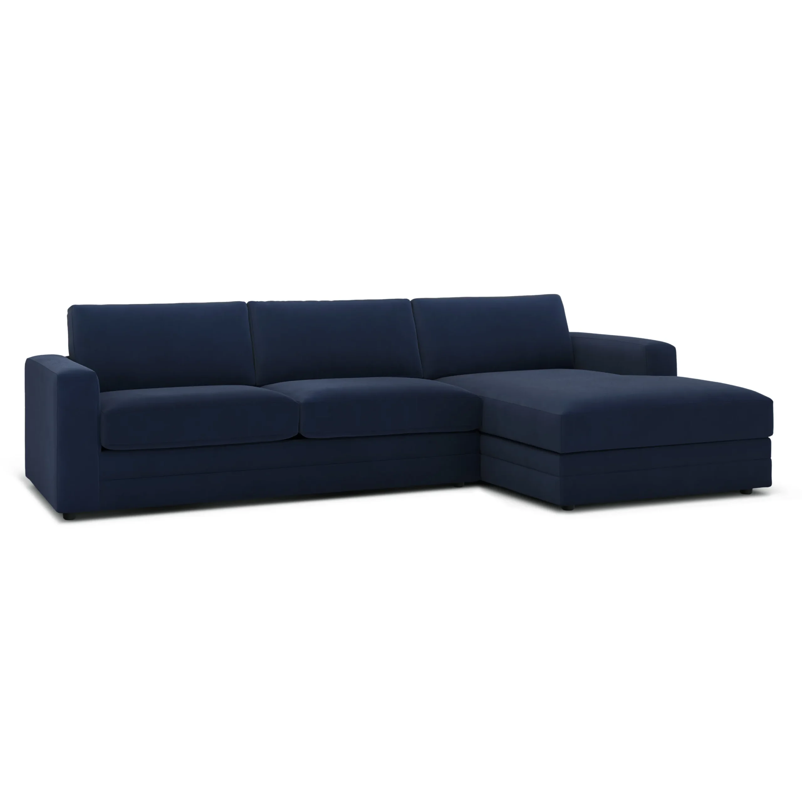 Riley 118_ Velvet Right Storage Sleeper Sectional - Hale Ink - Image 2