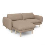 Sanders 85.5_ Reversible Sectional - Sandstone Wool Bouclé