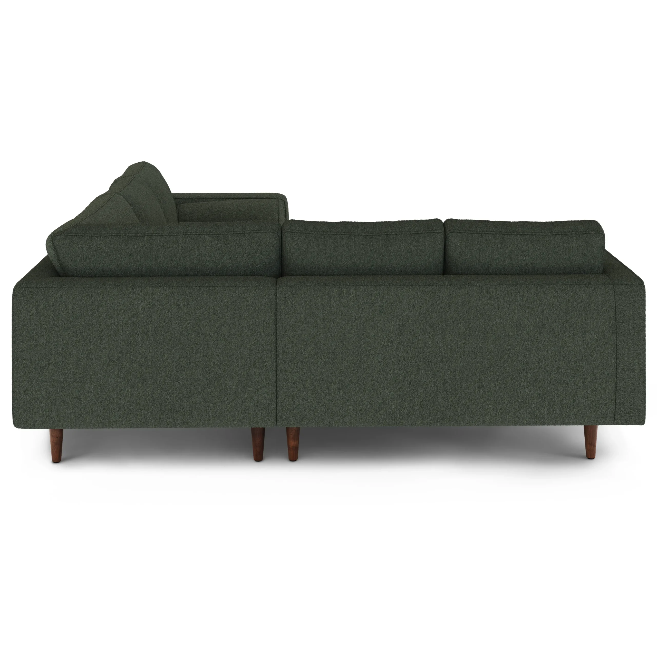 Sven 91_ Tufted Corner Sectional - Green Wool Bouclé - Image 4