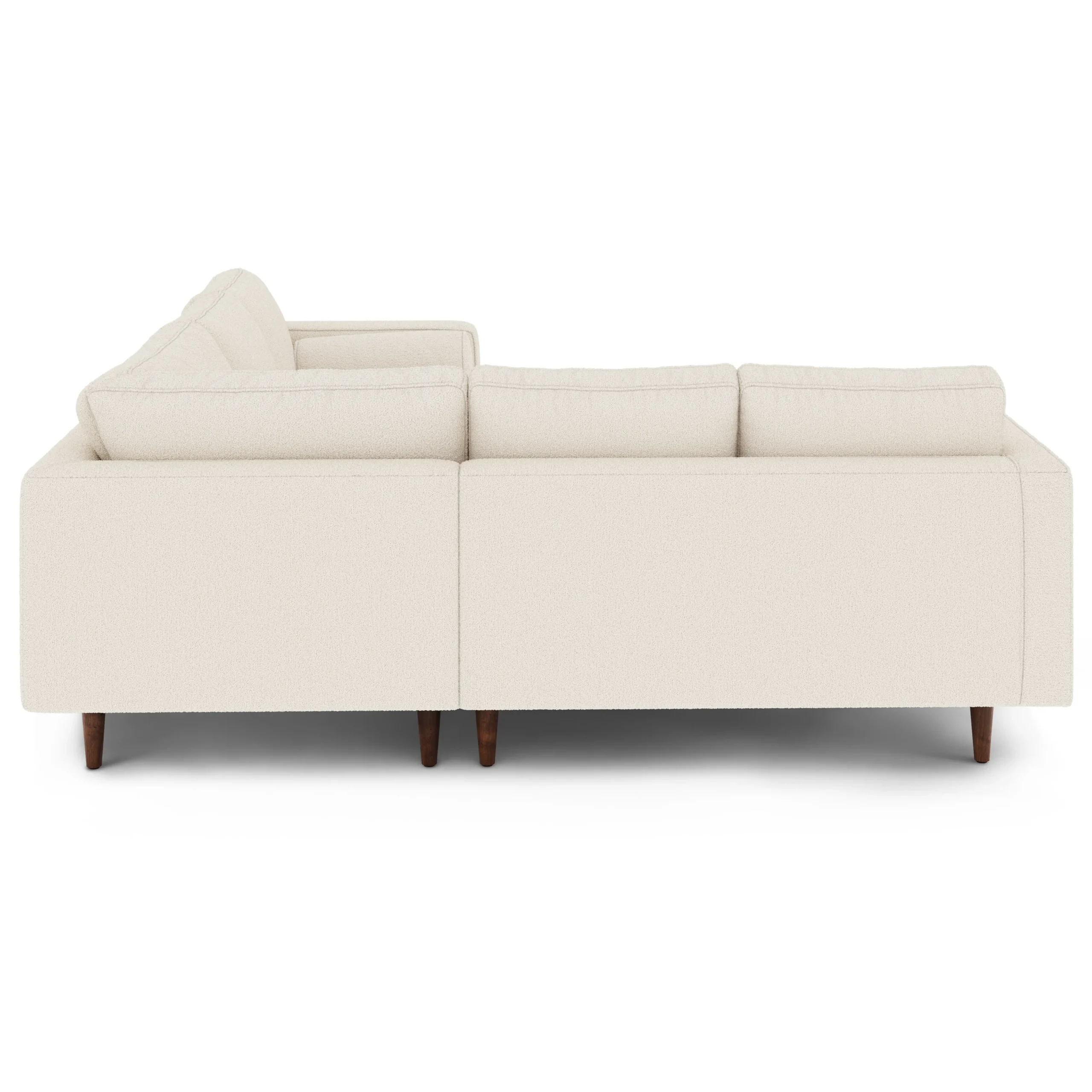Sven 91_ Tufted Corner Sectional - Ivory Wool Bouclé - Image 4