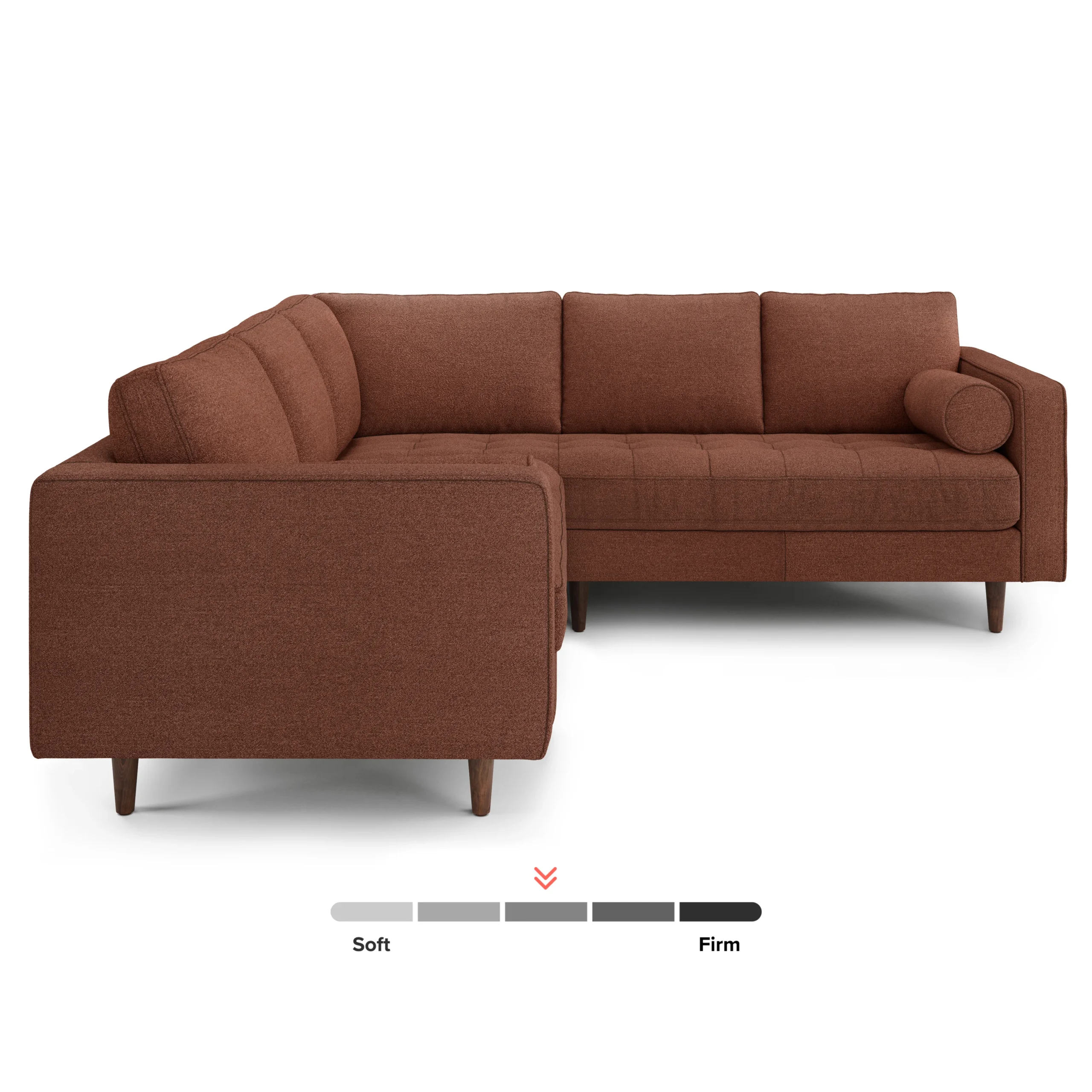 Sven 91_ Tufted Corner Sectional - Ratine Oxide - Image 4
