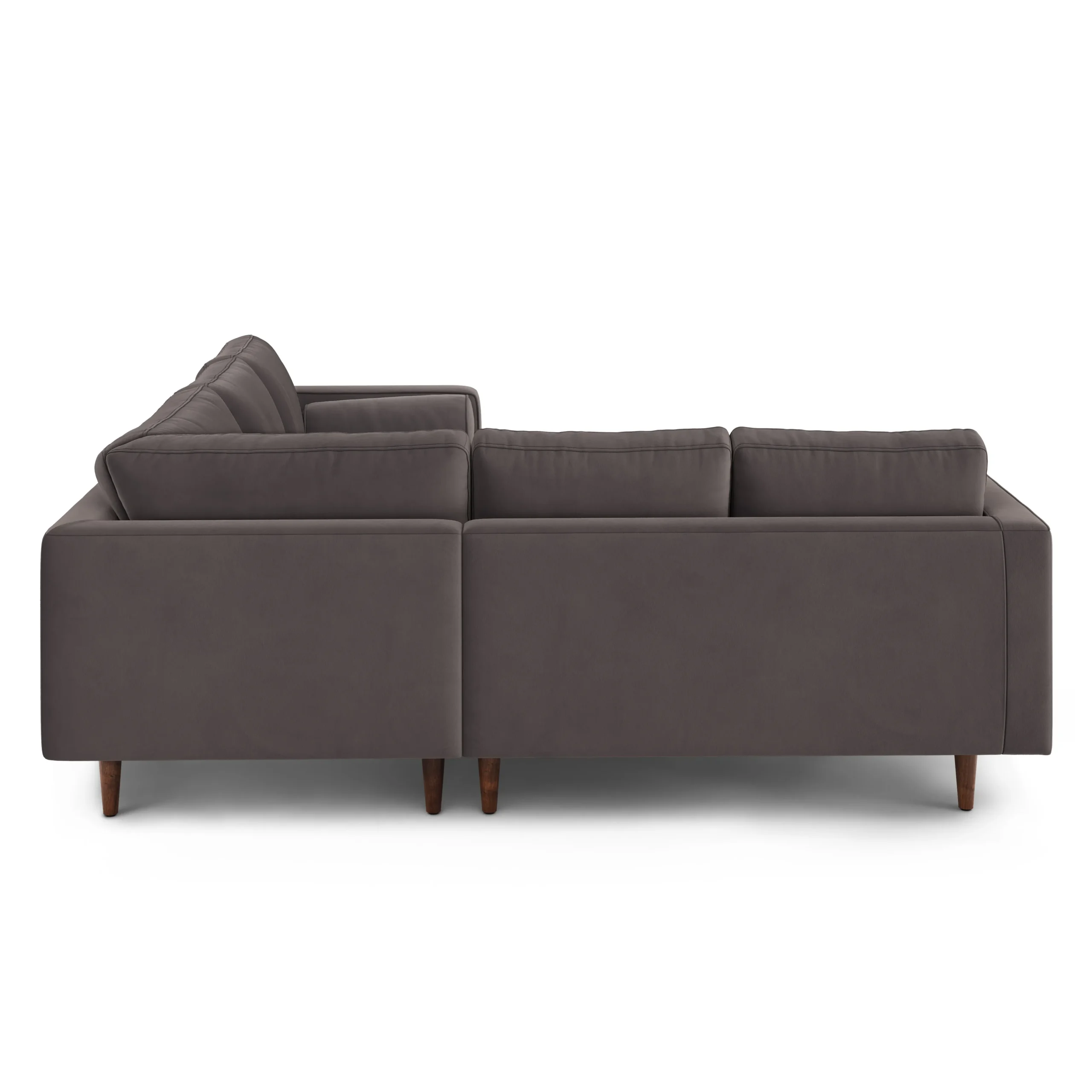 Sven 91_ Tufted Velvet Corner Sectional - Hale Warm Gray - Image 4