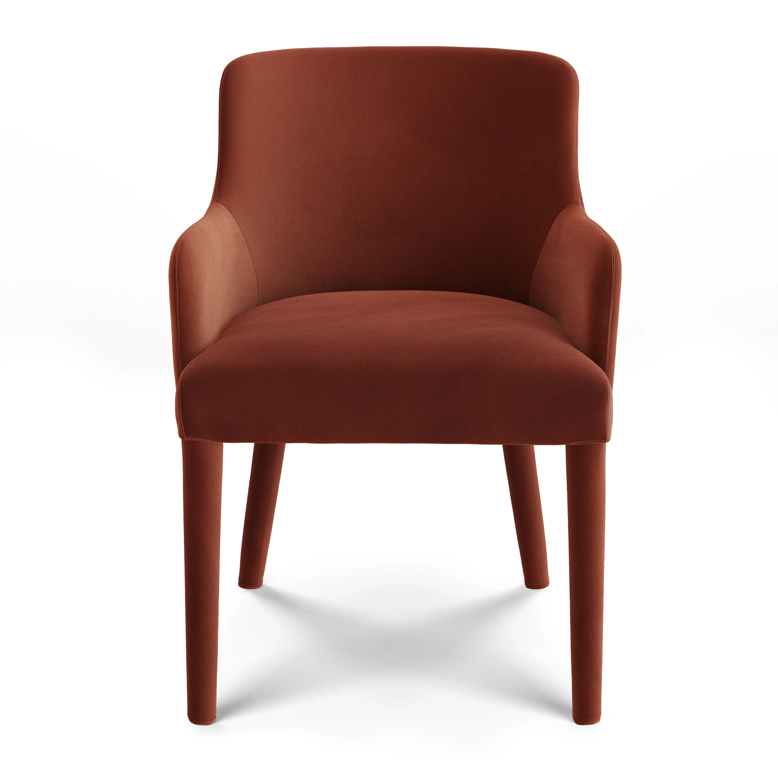 Harris Velvet Dining Armchair - Hale Rust - Image 4