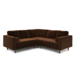 Sven 91_ Tufted Velvet Corner Sectional - Plush Pacific Brown