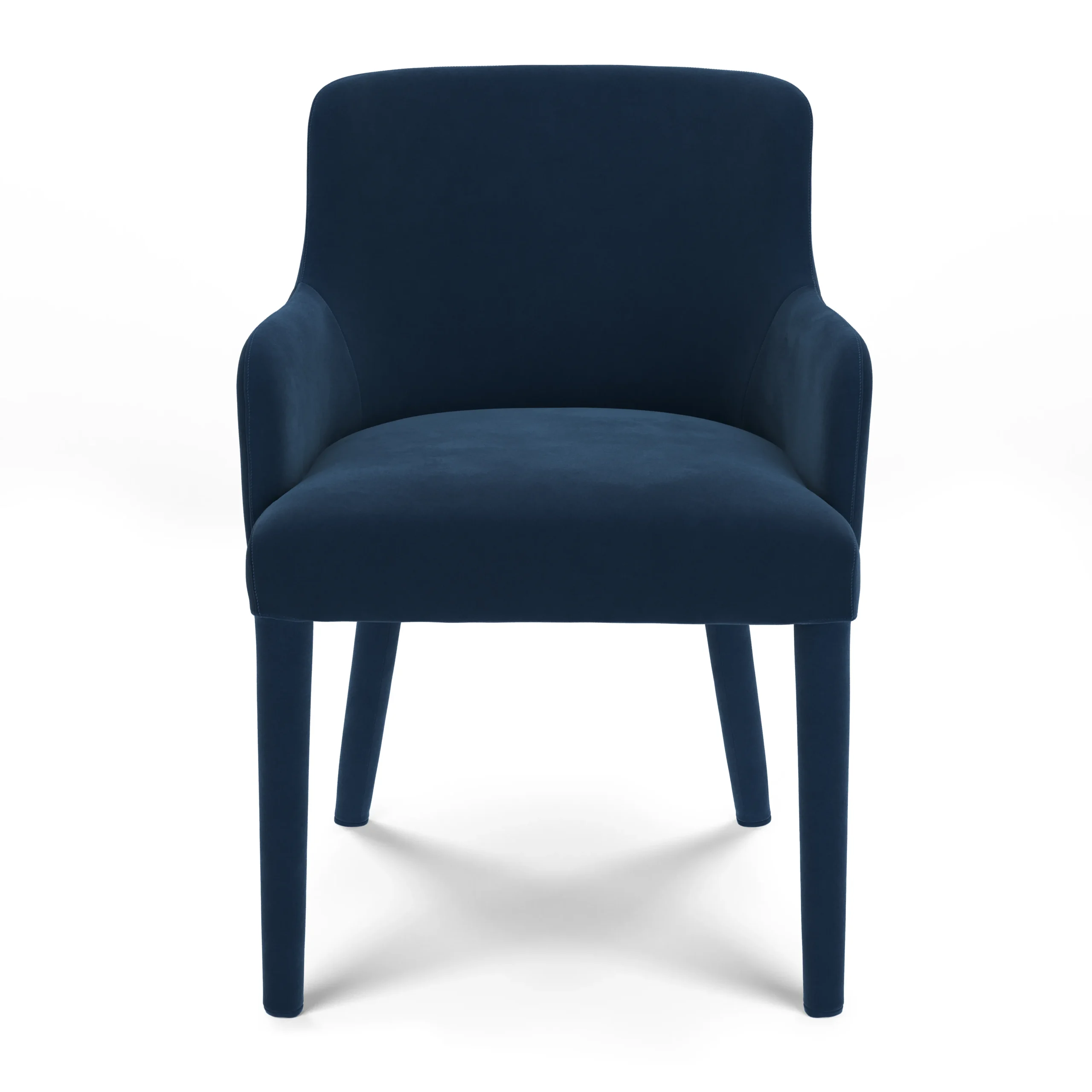Harris Velvet Dining Armchair - Hale Navy - Image 4
