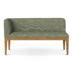 Left Corner Banquette - Smoked Oak and Welsh Green