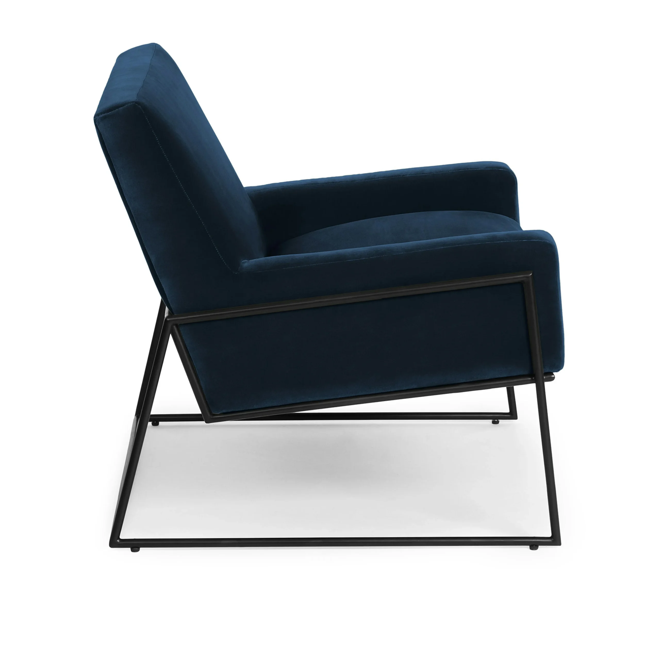 Regis 33_ Velvet Lounge Chair - Cascadia Blue - Image 9