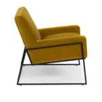 Regis 33_ Velvet Lounge Chair - Yarrow Gold