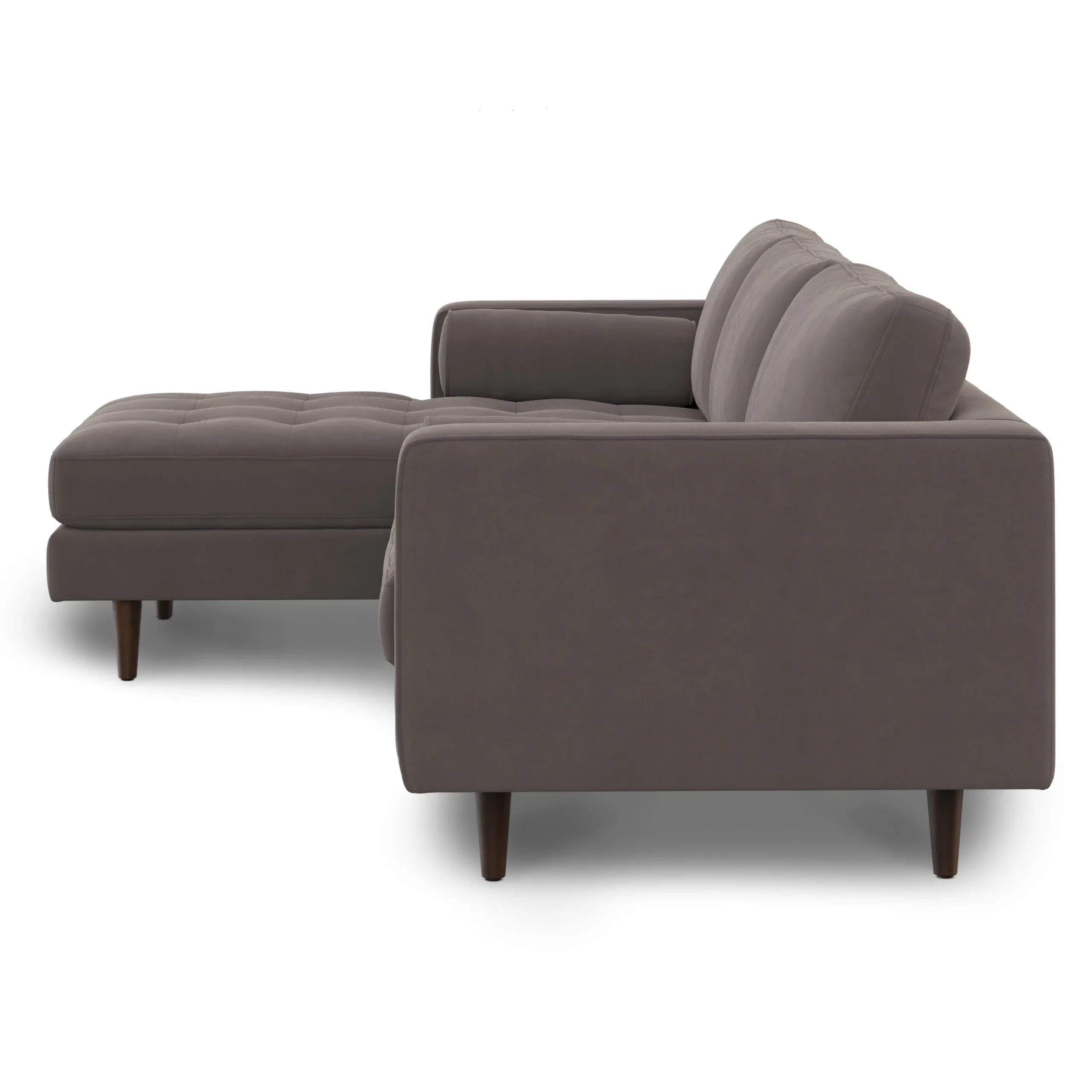 Sven 100_ Tufted Velvet Left Sectional - Hale Warm Gray - Image 5