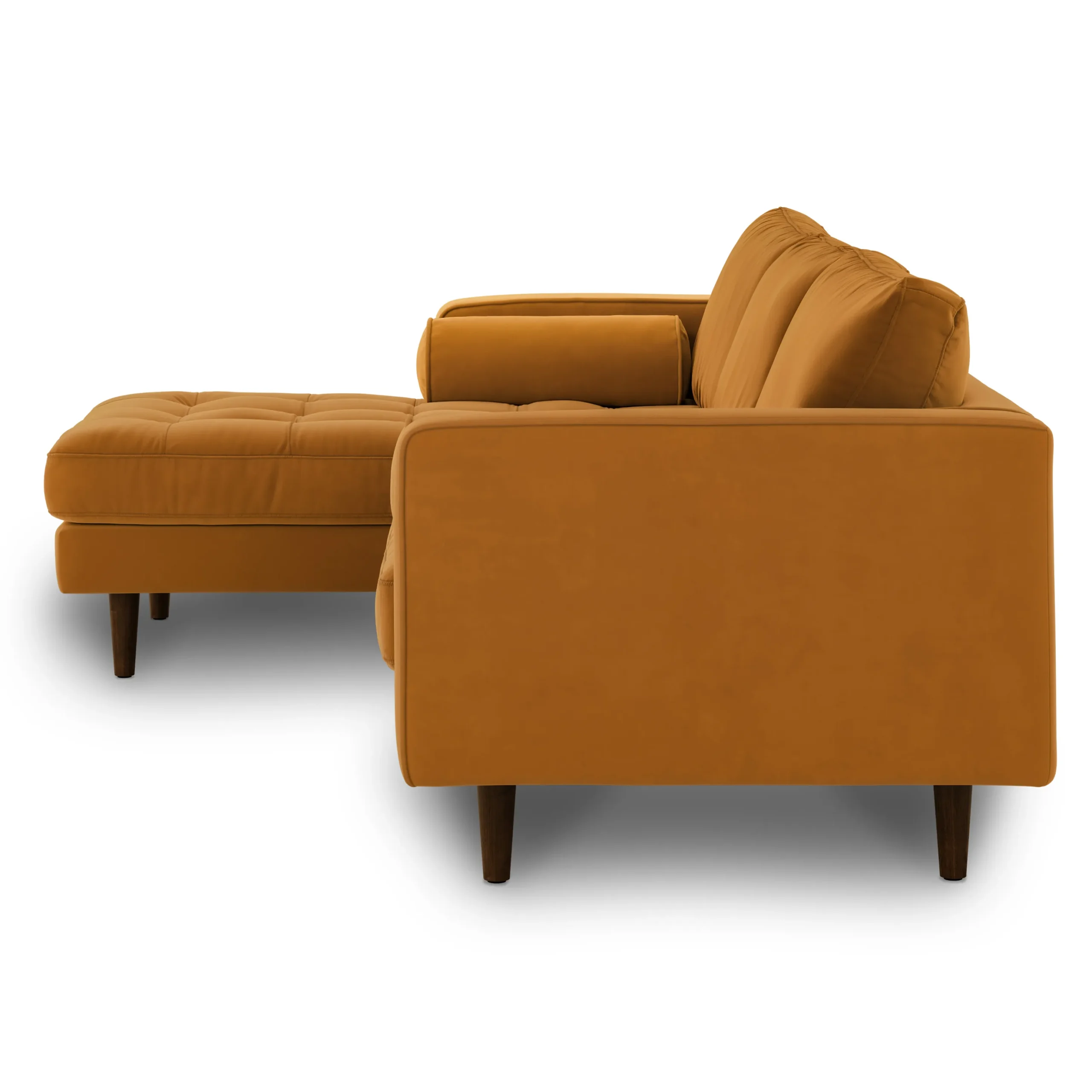 Sven 100_ Tufted Velvet Left Sectional - Plush Pacific Ginger - Image 5