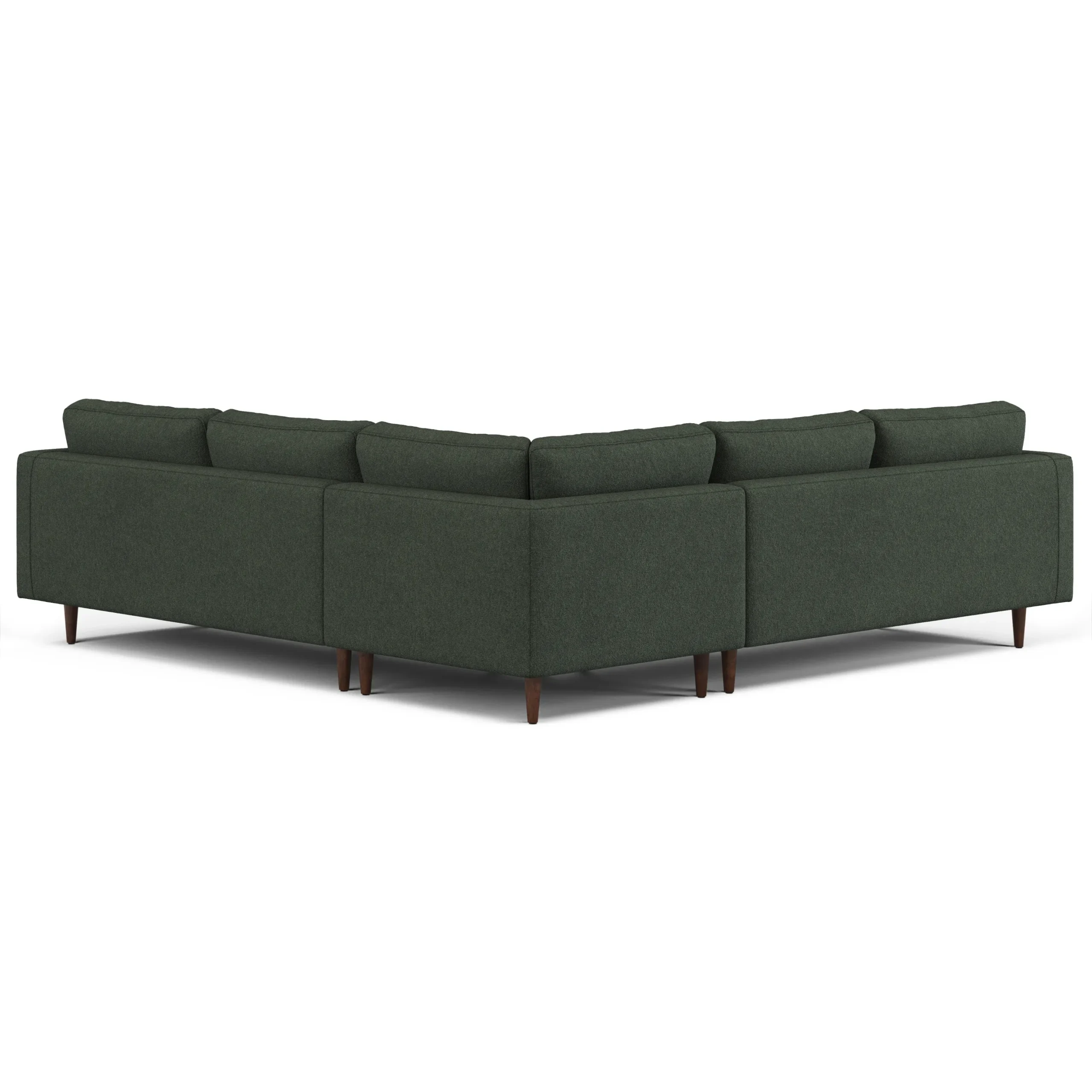Sven 107_ Tufted Corner Sectional - Green Wool Bouclé - Image 5