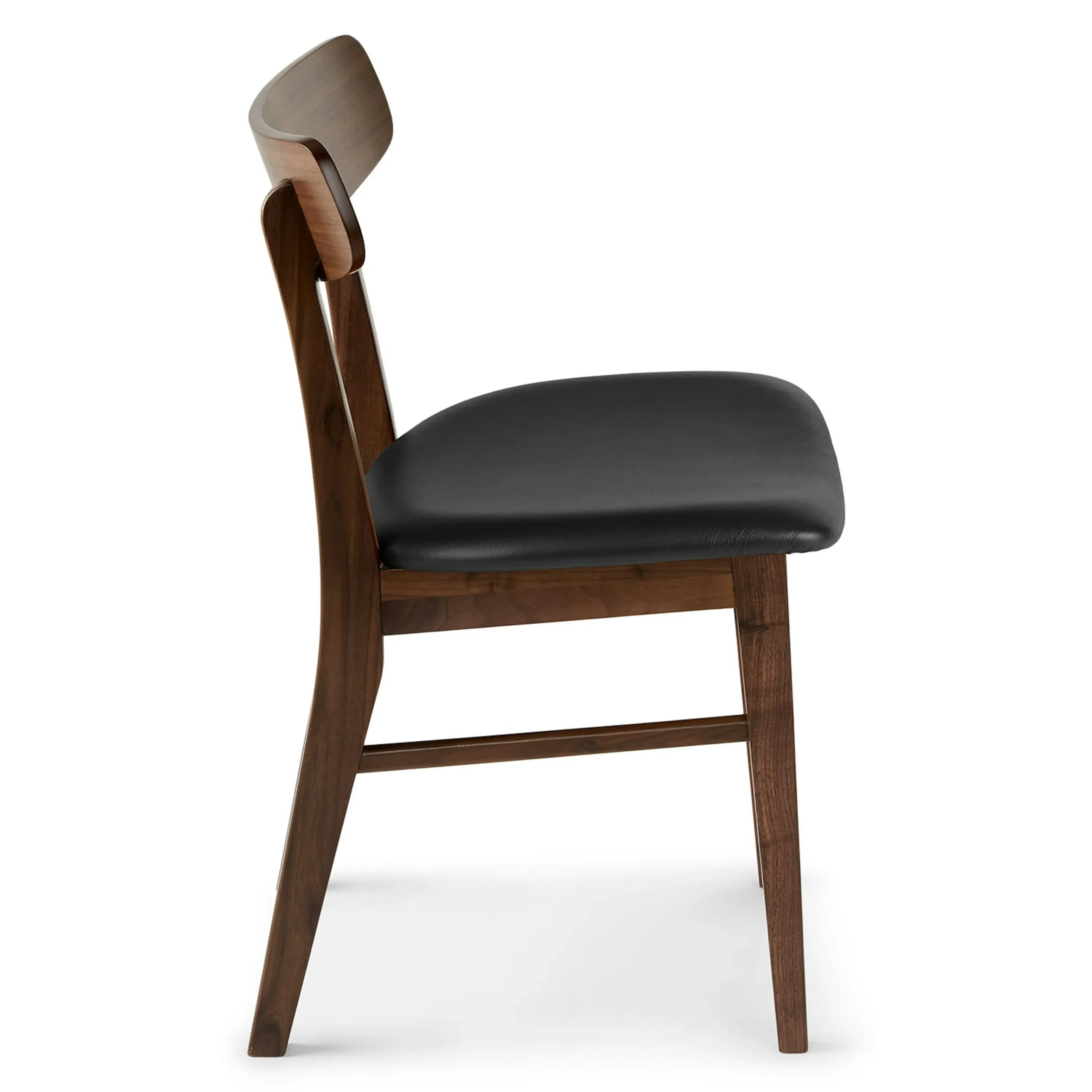 Ecole Leather Dining Chair - Walnut and Black - Image 5